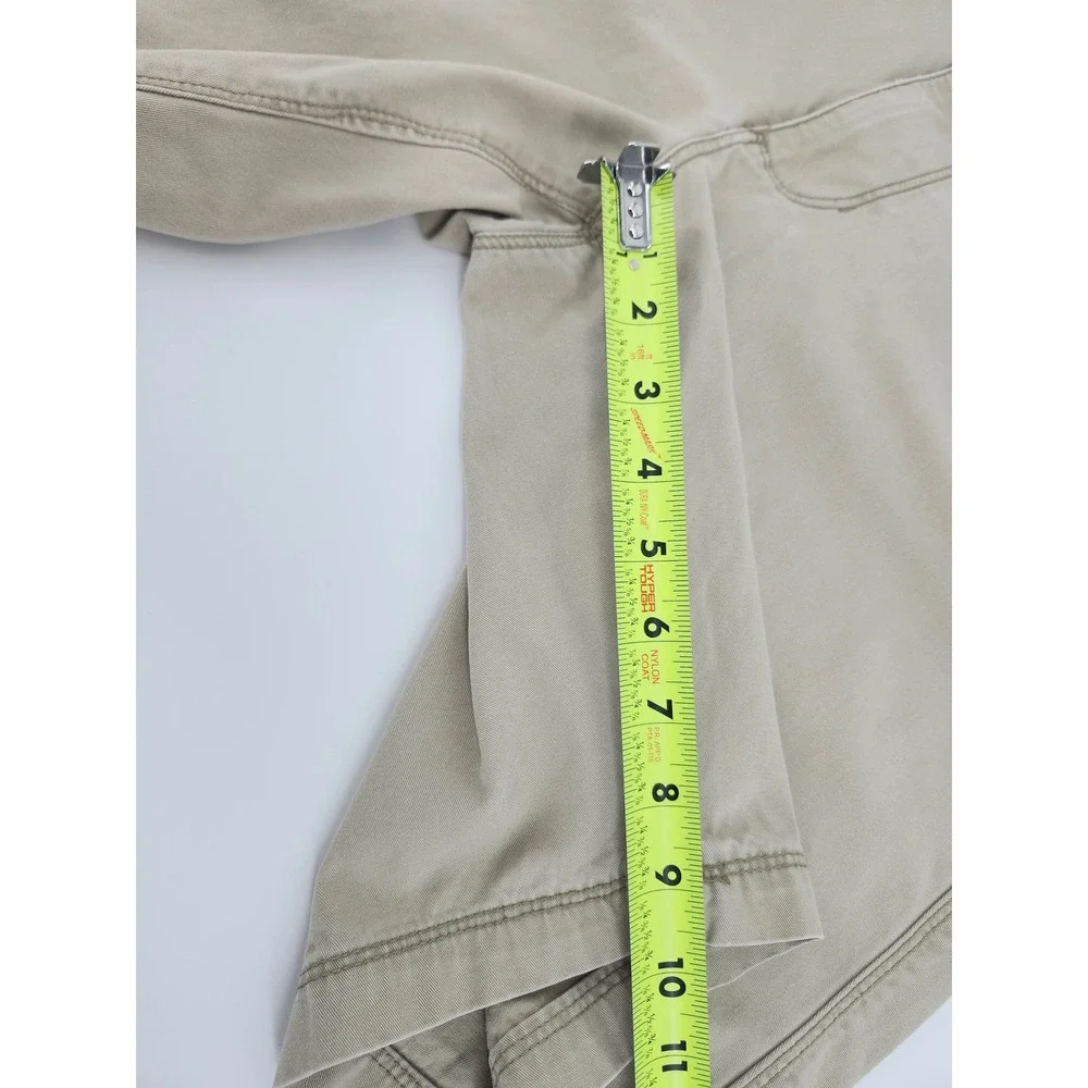 Old Navy Mens Chino Uniform Shorts Khaki Tan Size 36 Flat Front Cotton Twill